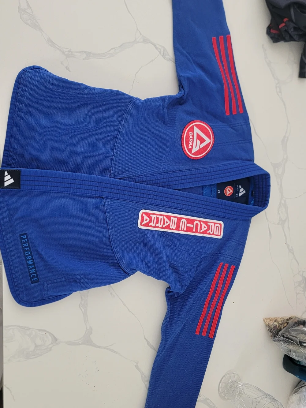 Gracie Barra Blue Kids Jiu-Jitsu Gi Adidas Competition Y4